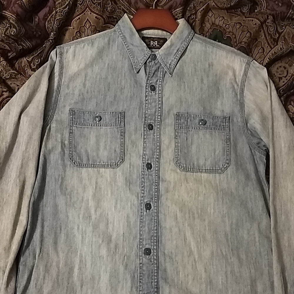 RRL Denim Indigo Dyed Workshirt